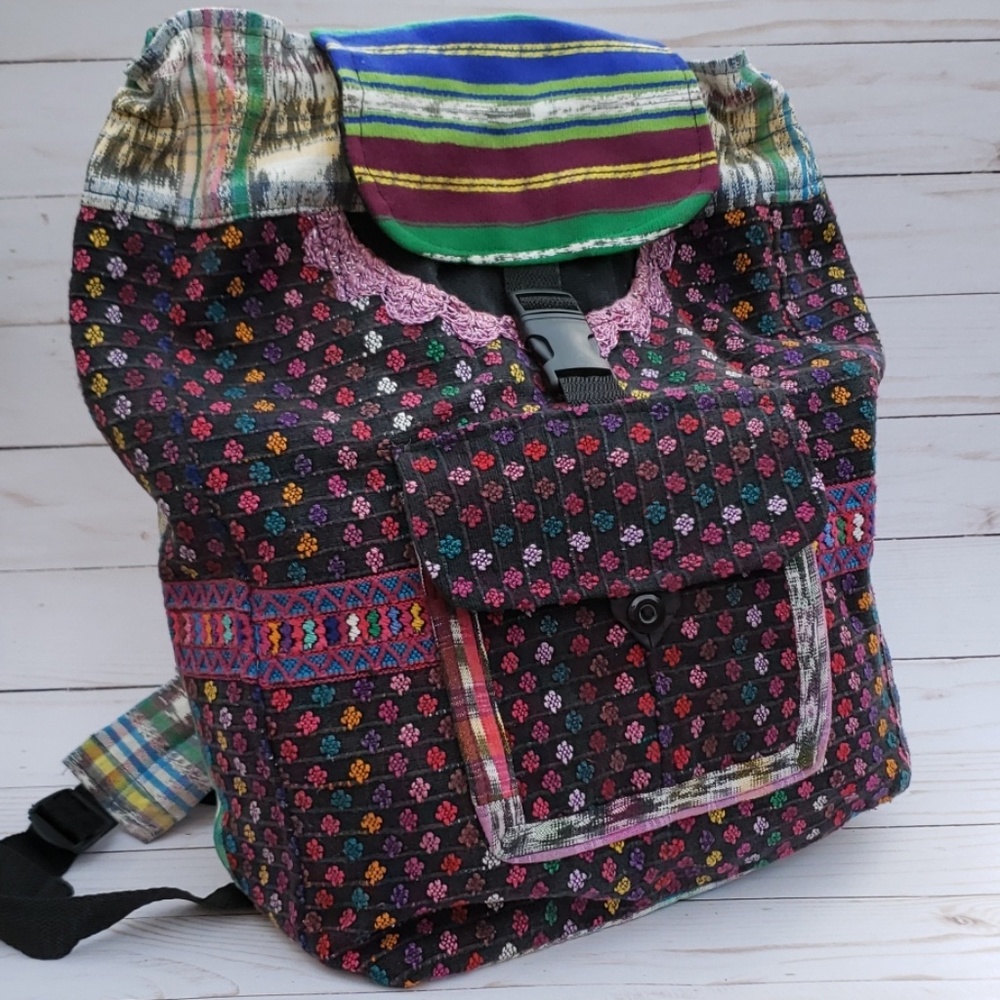 🍄 Colorful Hippie Boho Backpack 🍄